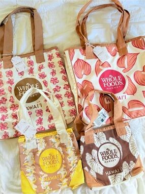 BRAND NEW* Whole Foods Market Hawaii Tote Bag Bundle (4)